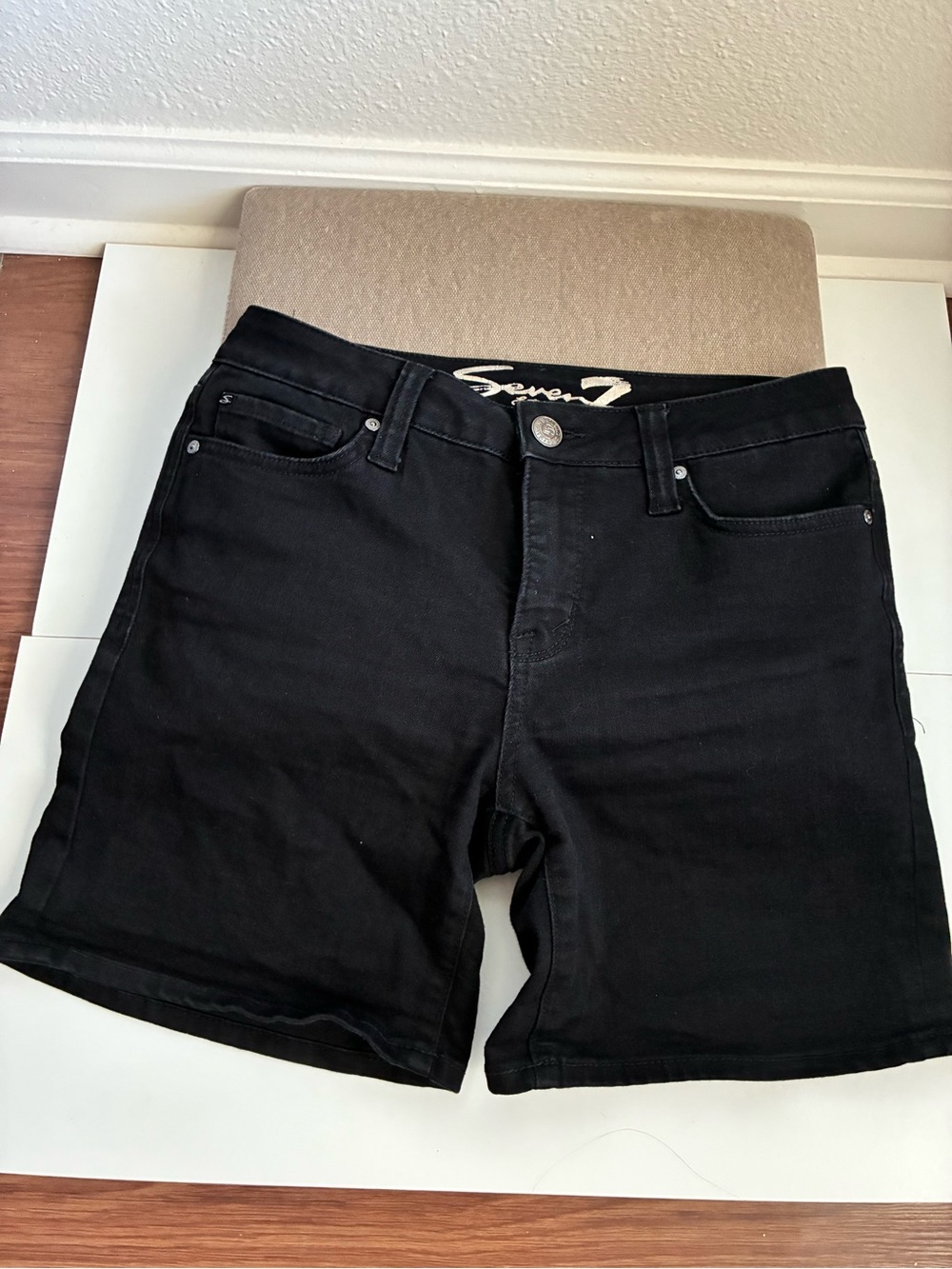 Seven7 Women’s Black Denim Jean Shorts